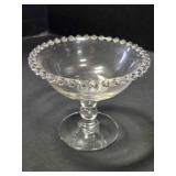 Stemmed glass bowl. 5" diameter.