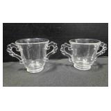 2 Candlewick sugar bowls; 3" tall