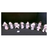 8 Precious Moments Ornaments in Boxes