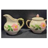 Creamer & Sugar set; Desert Rose pattern