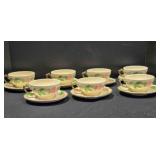 7 Cup & Saucer set; Franciscan Desert Rose