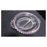 Imperial Glass Candlewick oval divided relish dish