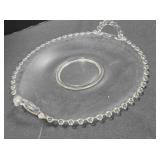 Candlewick Round Serving Tray. 9" diameter.