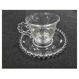 Set of 8 cup & saucer setting. Candlewick style.