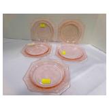 Pink Princess Depression Glass 5 Bread Butter