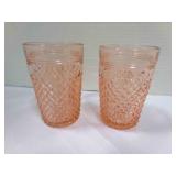 Miss America Pink Depression Glass 2 drinking