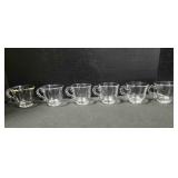 6 Candlewick glass teacups
