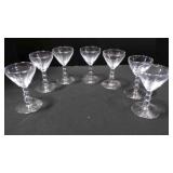 7 Imperial Glass Candlewick cocktail glasses