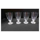 4 Imperial Glass Candlewick juice goblets.