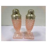 Miss America Pink Depression Glass salt & pepper
