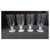 4 water goblets. Imperial Glass Candlewick