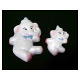 Vintage Baby Room Chalkware Plaster Elephants