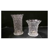 vtg American Fostoria vases 5.5" and 7"