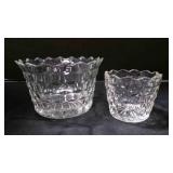 vtg American Fostoria votive holder & nut/bon-bon