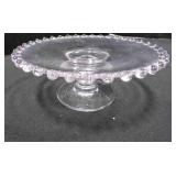 Glass cheese tray. 6" diameter. 2 1/2" height