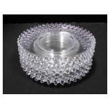 8 glass plates. 6" diameter. 3 1/2" total height.