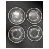 Four Candlewick Bowls; 6" diameter