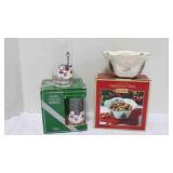 Spode Christmas Tree 7-inch nut bowl & Libbeyï¿½..