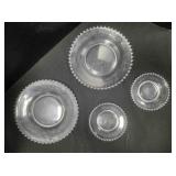 Candlewick plates. 2 - 10" plates, 2 - 6" plates