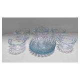 Vtg Anchor Hocking Sapphire blue bubble glassï¿½