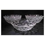 vtg American Fostoria Nappy/candy dish bowl x5