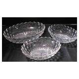 3 vtg American Fostoria oval serving bowls 6ï¿½",