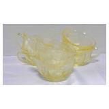 Anchor Hocking Cameo Ballerina yellow depression