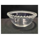 Candlewick glass bowl; 4" diameter