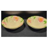 2 Berry Bowls; Desert Rose pattern; 6" diameter