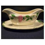 Gravy Boat w/attached underplate; Desert Rose