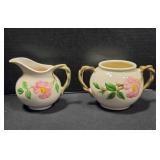 Creamer & Sugar set; Desert Rose pattern