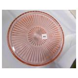 Pink Depression Glass 10" round Platter