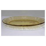 Vtg Federal Sharon Cabbage Rose pattern amberï¿½..