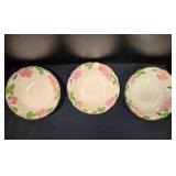 3 Serving Bowels; Desert Rose pattern; 8"