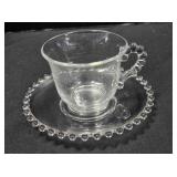 Set of 8 cup & saucer setting. Candlewick style.
