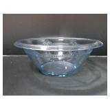 2 vtg Fire-King Philbe Sapphire blue mixing bowls