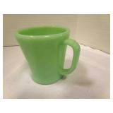 Jadeite D Handle Flat Bottom coffee Cup Mug