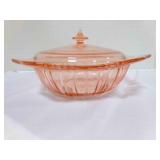 Adam Pink Depression Glass Casserole w/lid