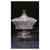 vtg American Fostoria covered candy dish