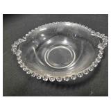 Candlewick Serving Bowl w/handles. 7" diameter.