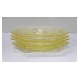 4 Anchor Hocking Princess yellow depression bread
