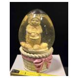 Porcelain Snowbunny in Waterglobe
