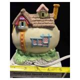 Bisque Porcelain nightlight; Post Office building