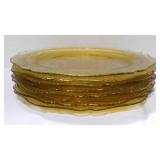 8 Vtg Federal Glass Patrician Spoke yellow ï¿½......