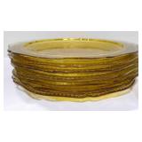 7 Vtg Federal Glass Patrician Spoke yellow