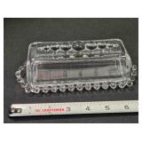 Glass butter dish w/lid. Candlewick pattern.