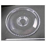 Glass serving tray. Candlewick pattern.