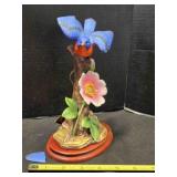 Bluebird w/Wild Roses Porcelain figurine
