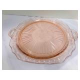 Pink Mayfair Open Rose handled Serving Platter