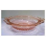 Pink Mayfair Open Rose handled Serving bowl